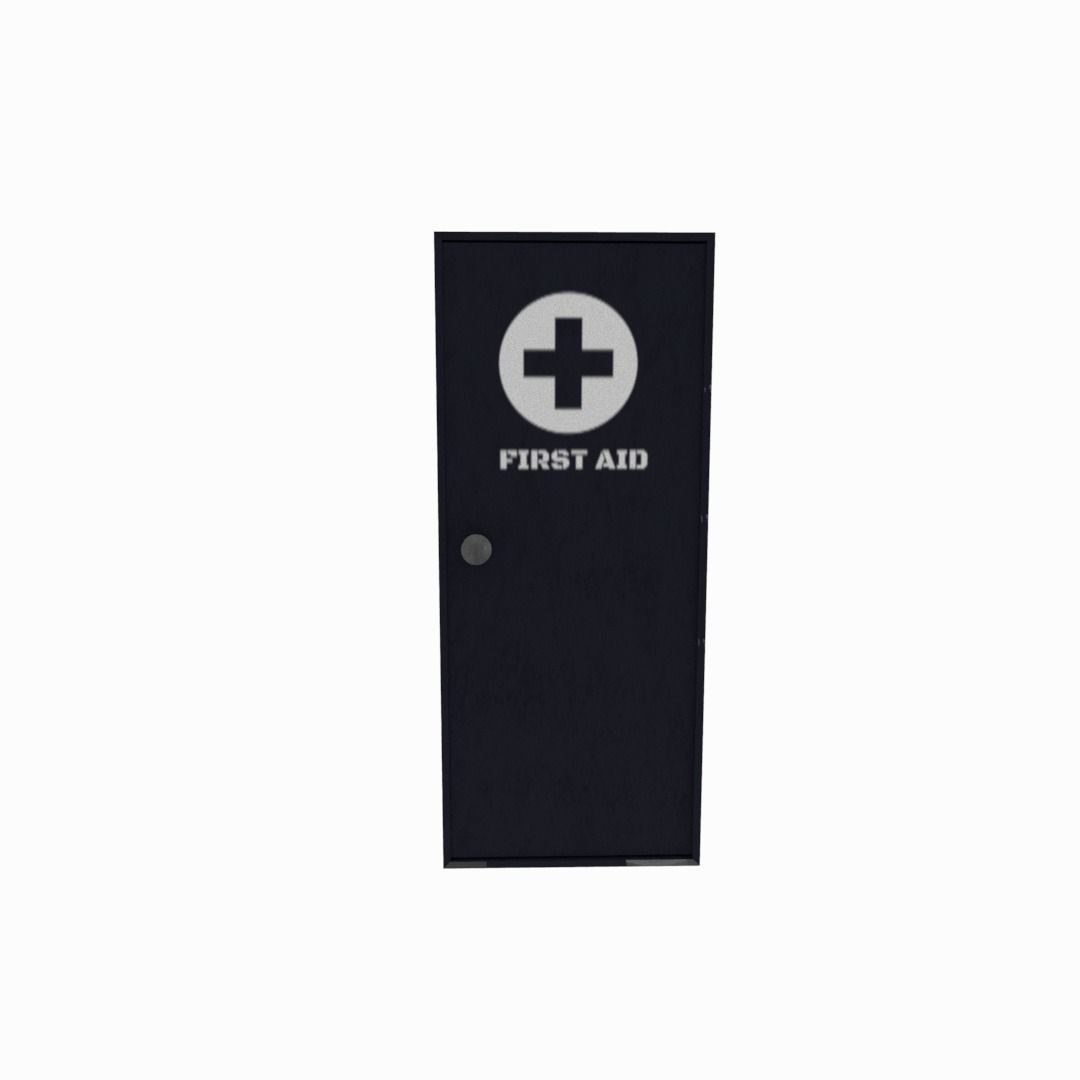 First aid cabinet  Low-poly 3D model_8