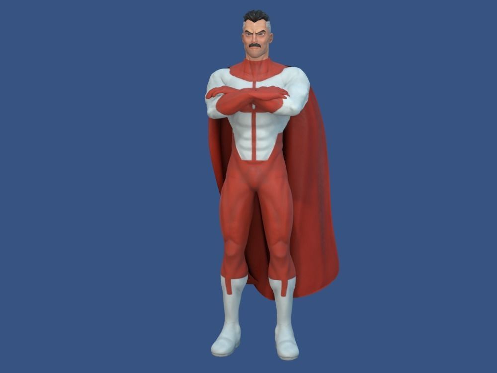 Omni-Man 3D Model rigged Blender Low-poly 3D model_33