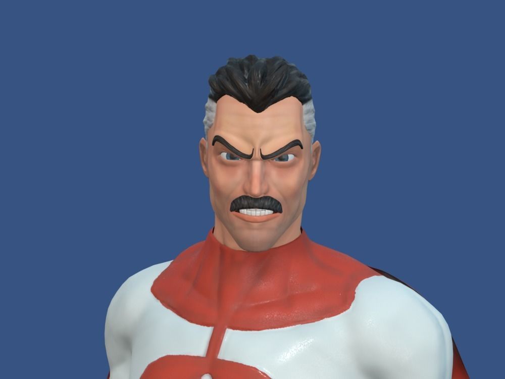 Omni-Man 3D Model rigged Blender Low-poly 3D model_2