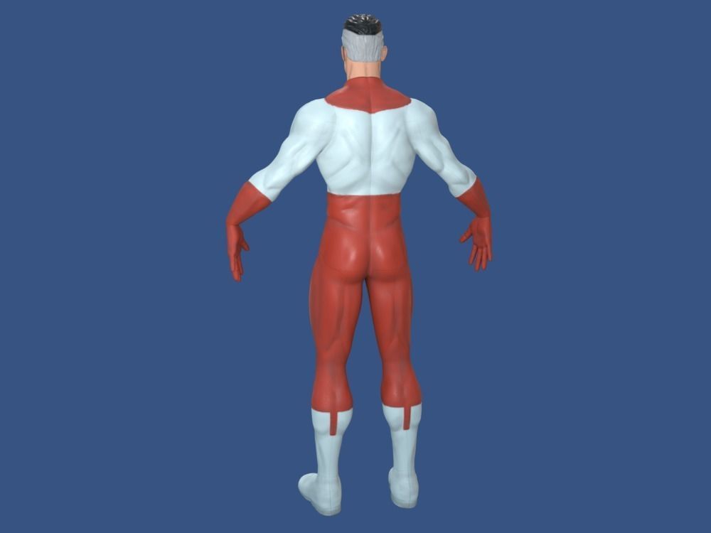 Omni-Man 3D Model rigged Blender Low-poly 3D model_35