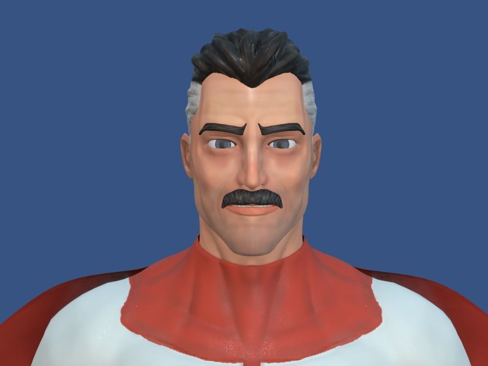 Omni-Man 3D Model rigged Blender Low-poly 3D model_10