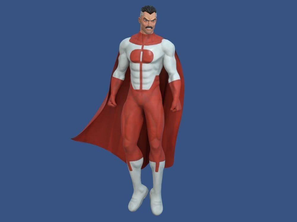 Omni-Man 3D Model rigged Blender Low-poly 3D model_32