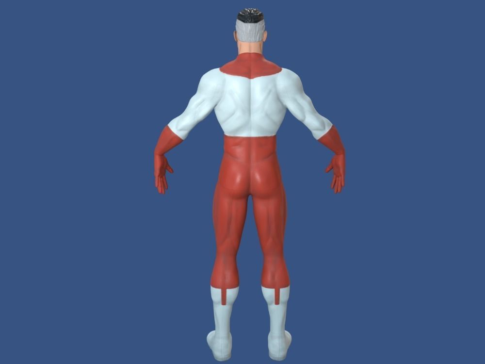 Omni-Man 3D Model rigged Blender Low-poly 3D model_3