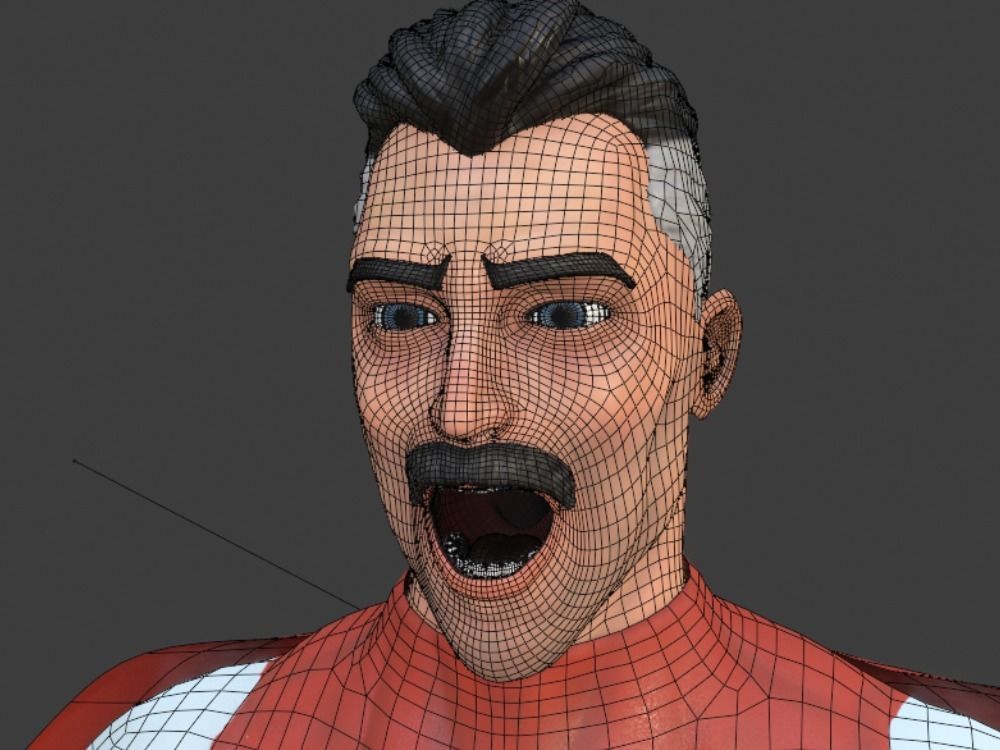 Omni-Man 3D Model rigged Blender Low-poly 3D model_28