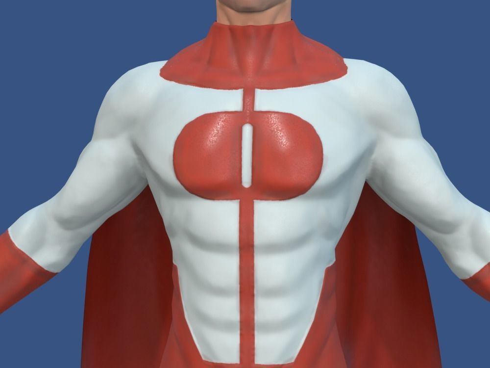 Omni-Man 3D Model rigged Blender Low-poly 3D model_11