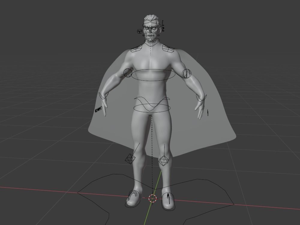 Omni-Man 3D Model rigged Blender Low-poly 3D model_20