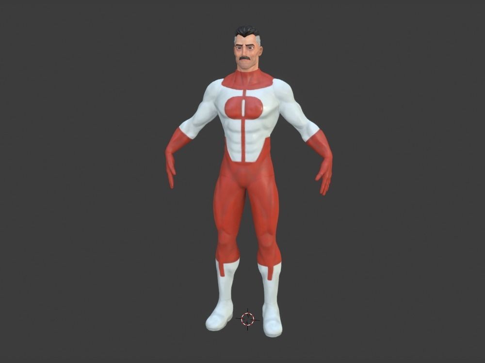 Omni-Man 3D Model rigged Blender Low-poly 3D model_37