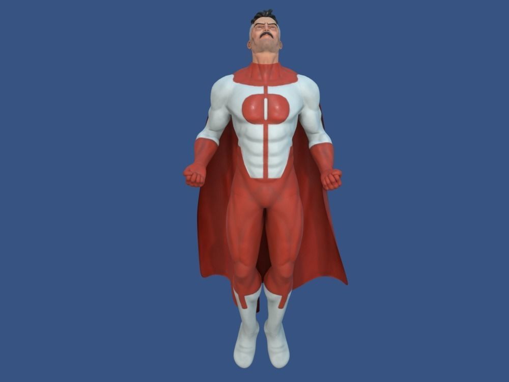 Omni-Man 3D Model rigged Blender Low-poly 3D model_12