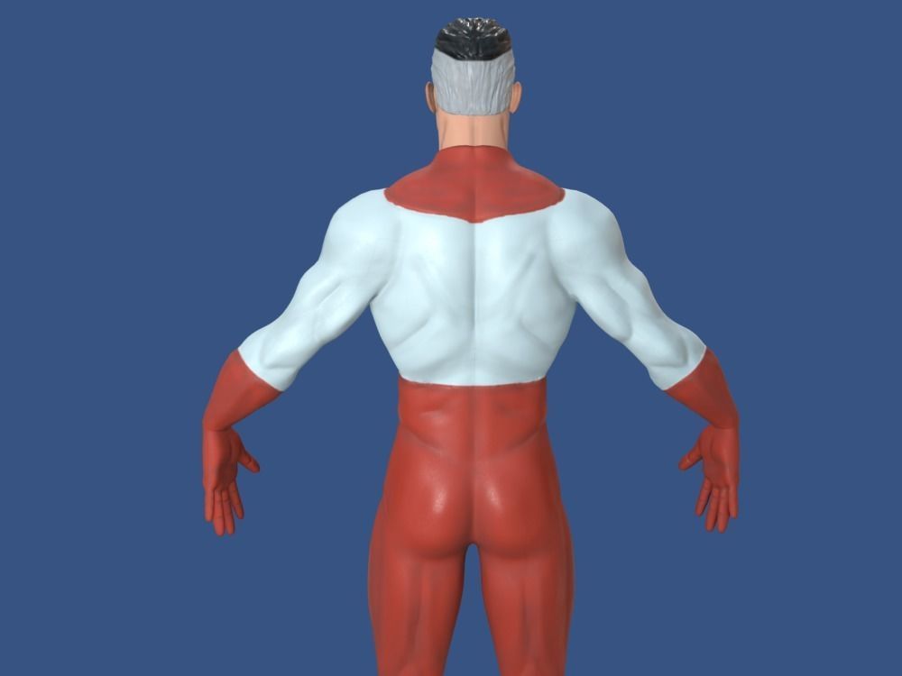 Omni-Man 3D Model rigged Blender Low-poly 3D model_34