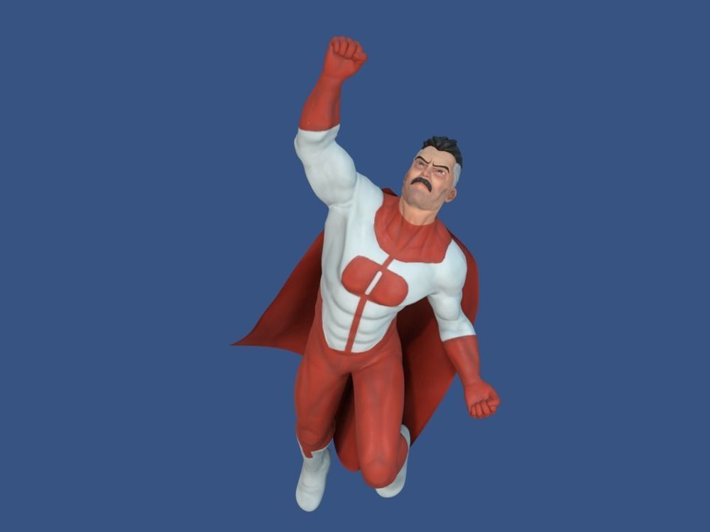 Omni-Man 3D Model rigged Blender Low-poly 3D model_4