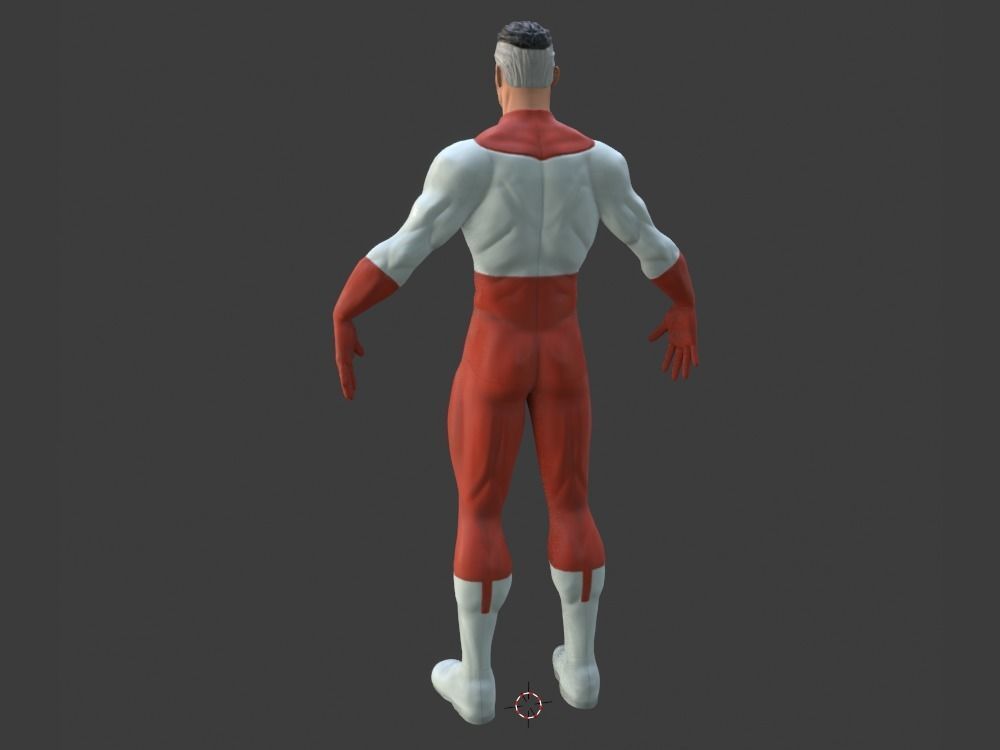 Omni-Man 3D Model rigged Blender Low-poly 3D model_36