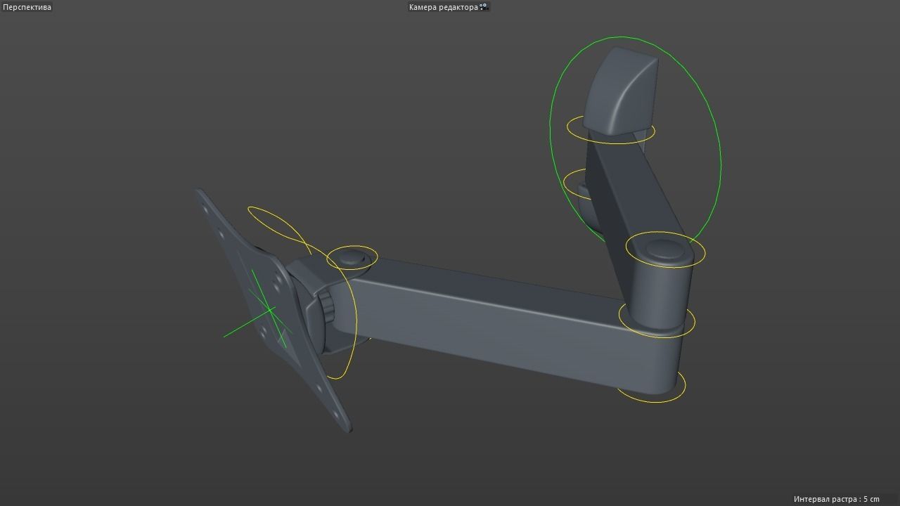 TV wall mount 3D model_7