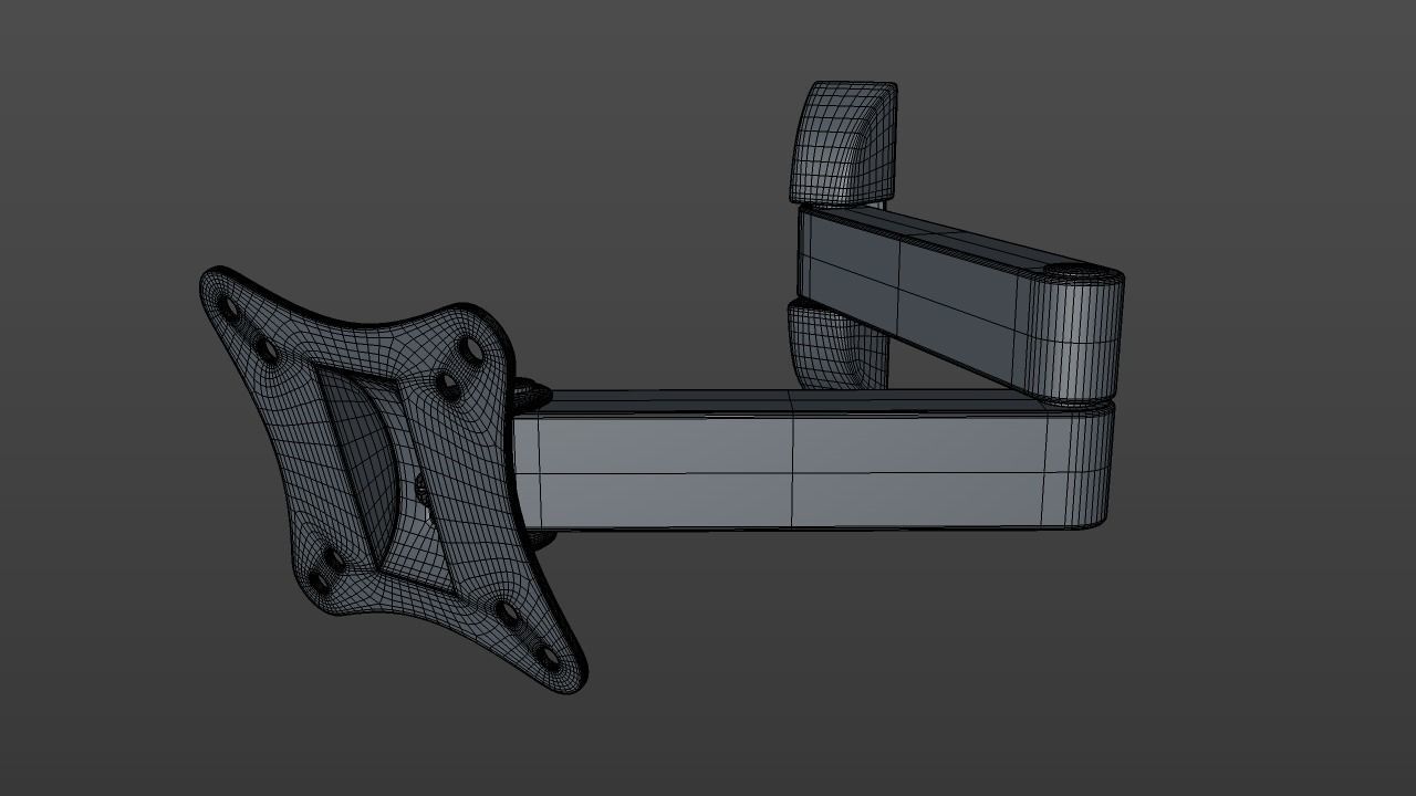 TV wall mount 3D model_5