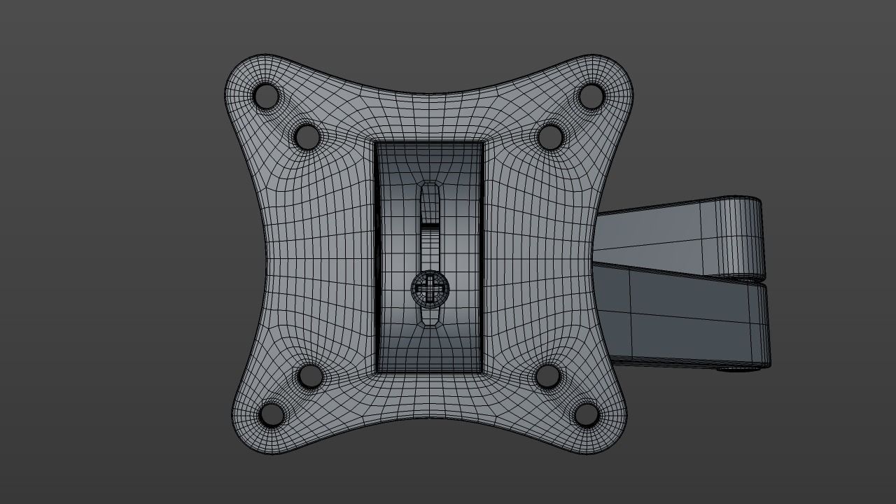 TV wall mount 3D model_6