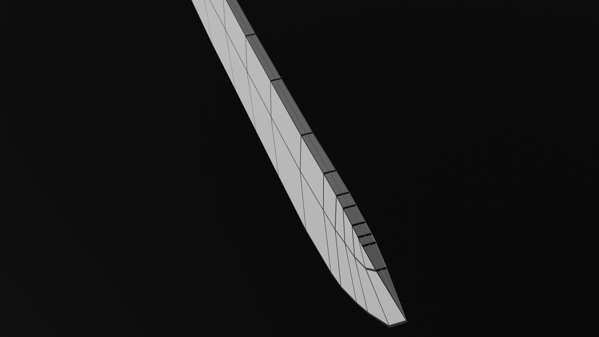 Low-Poly Katana Sword Low-poly 3D model_7