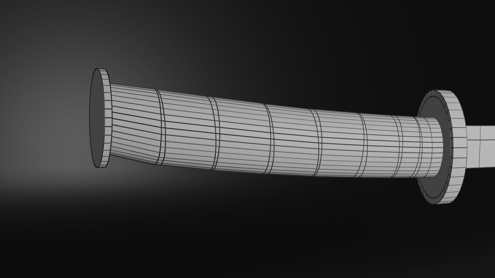 Low-Poly Katana Sword Low-poly 3D model_5
