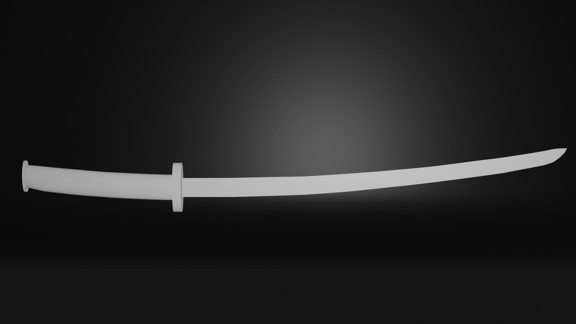Low-Poly Katana Sword Low-poly 3D model_4