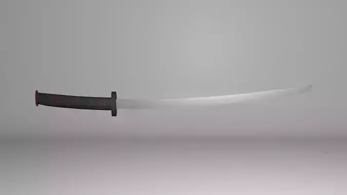 Low-Poly Katana Sword