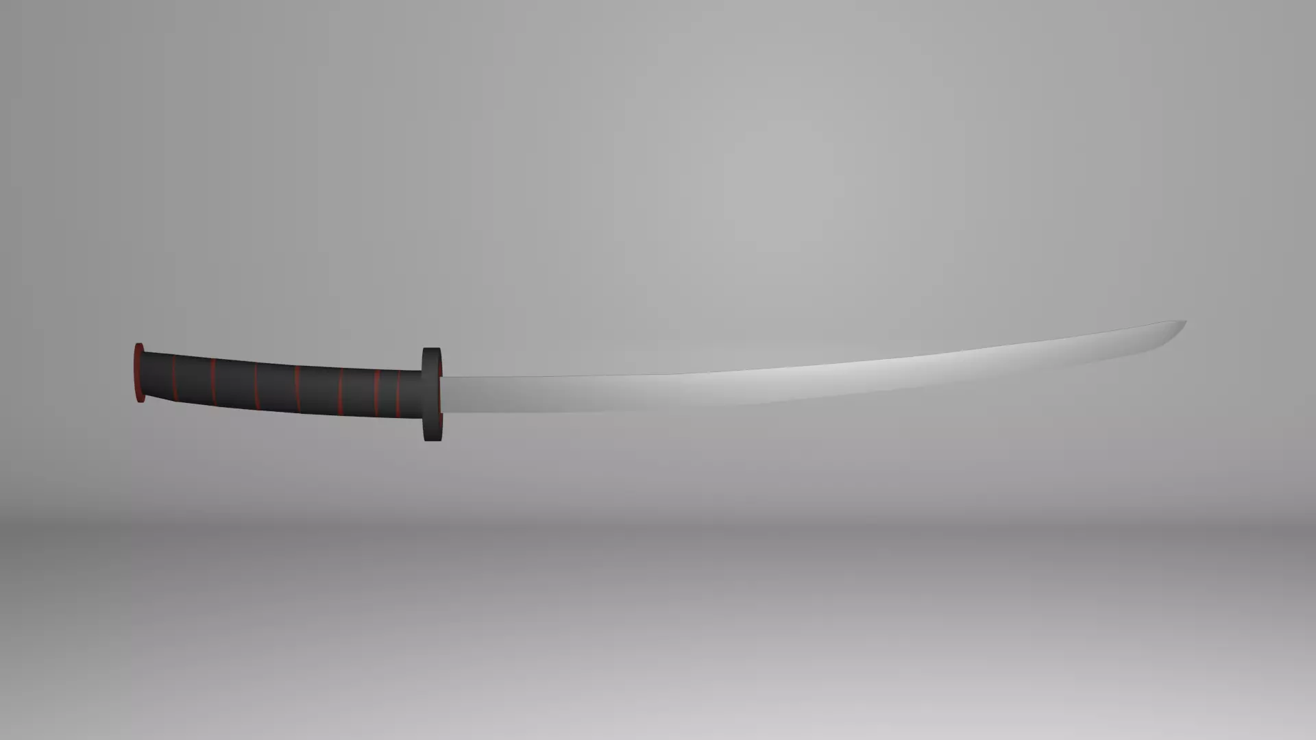 Low-Poly Katana Sword Low-poly 3D model_0