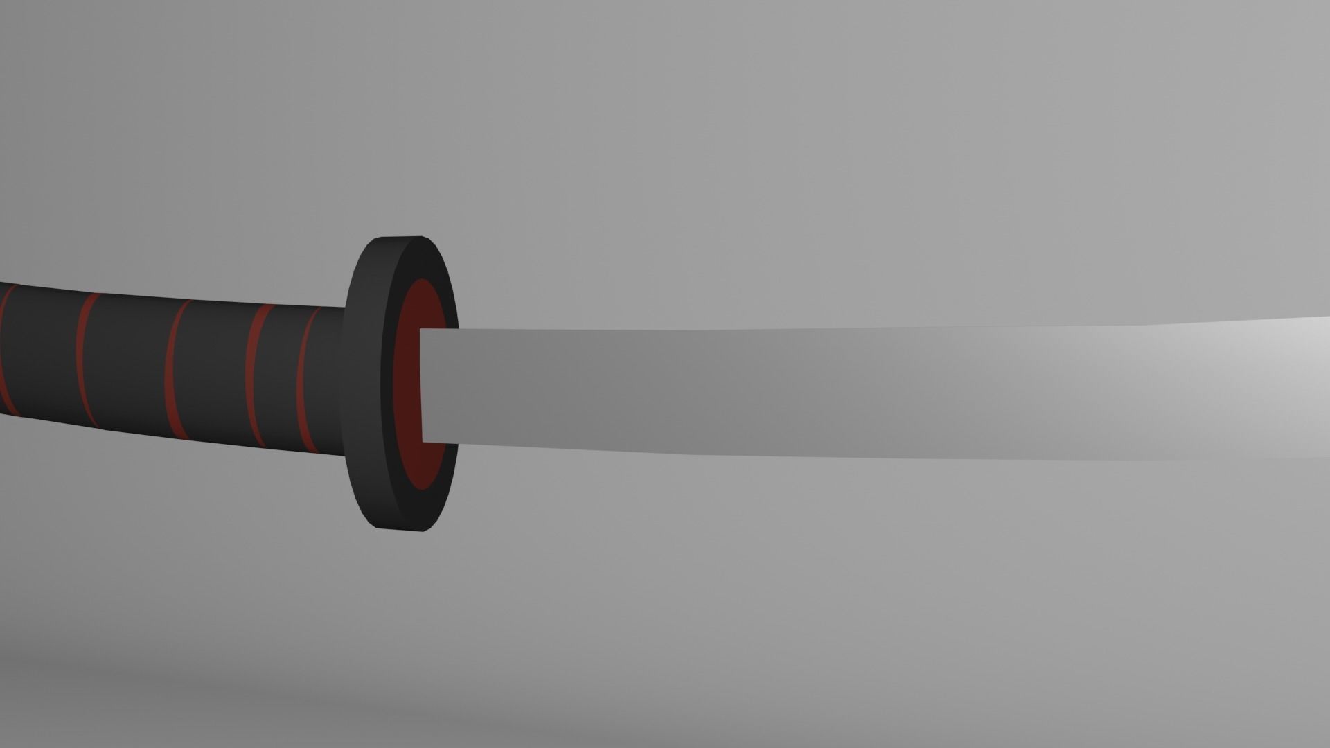 Low-Poly Katana Sword Low-poly 3D model_2