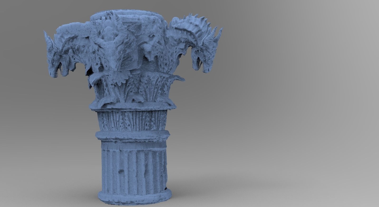 Dragon Pillar 3D model_2