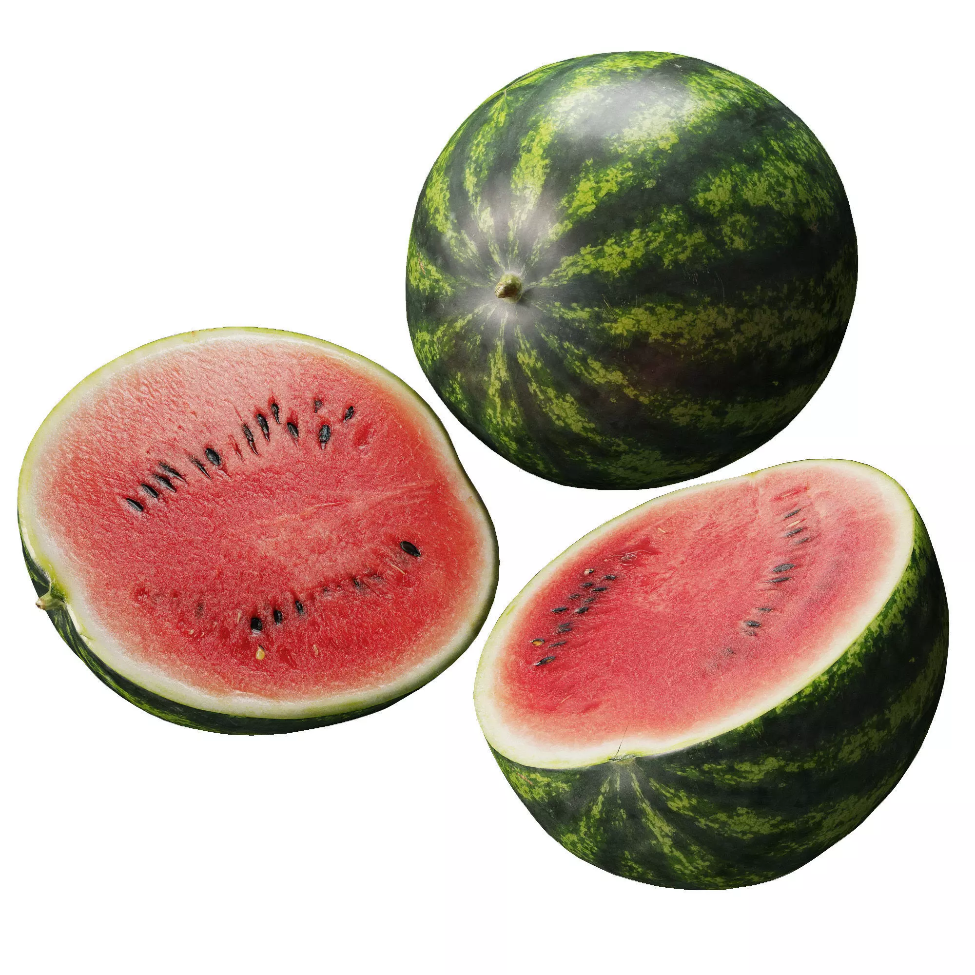 Watermelon - 3 models Low-poly 3D model_0