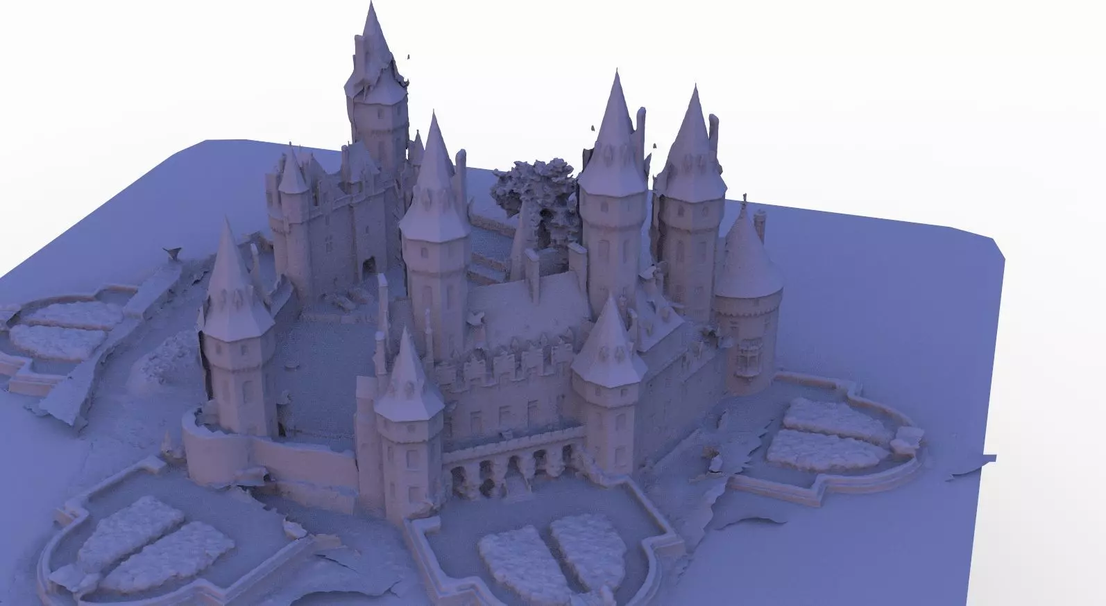 Manor House mansion 3D model_0