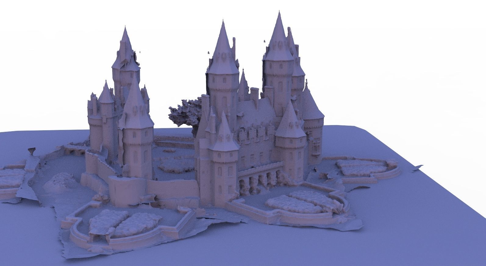 Manor House mansion 3D model_1