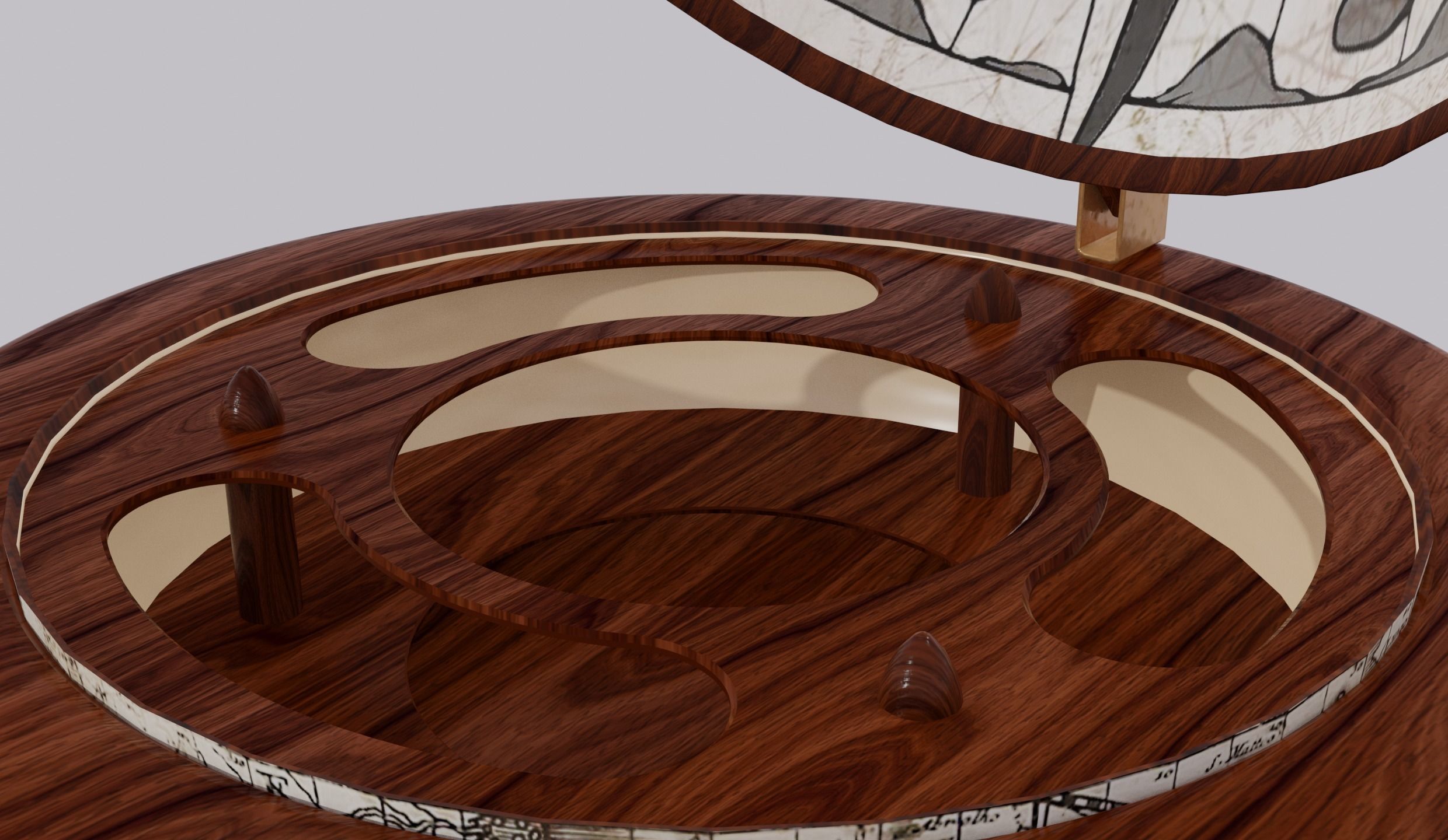 Globe for alcohol 3D model_2