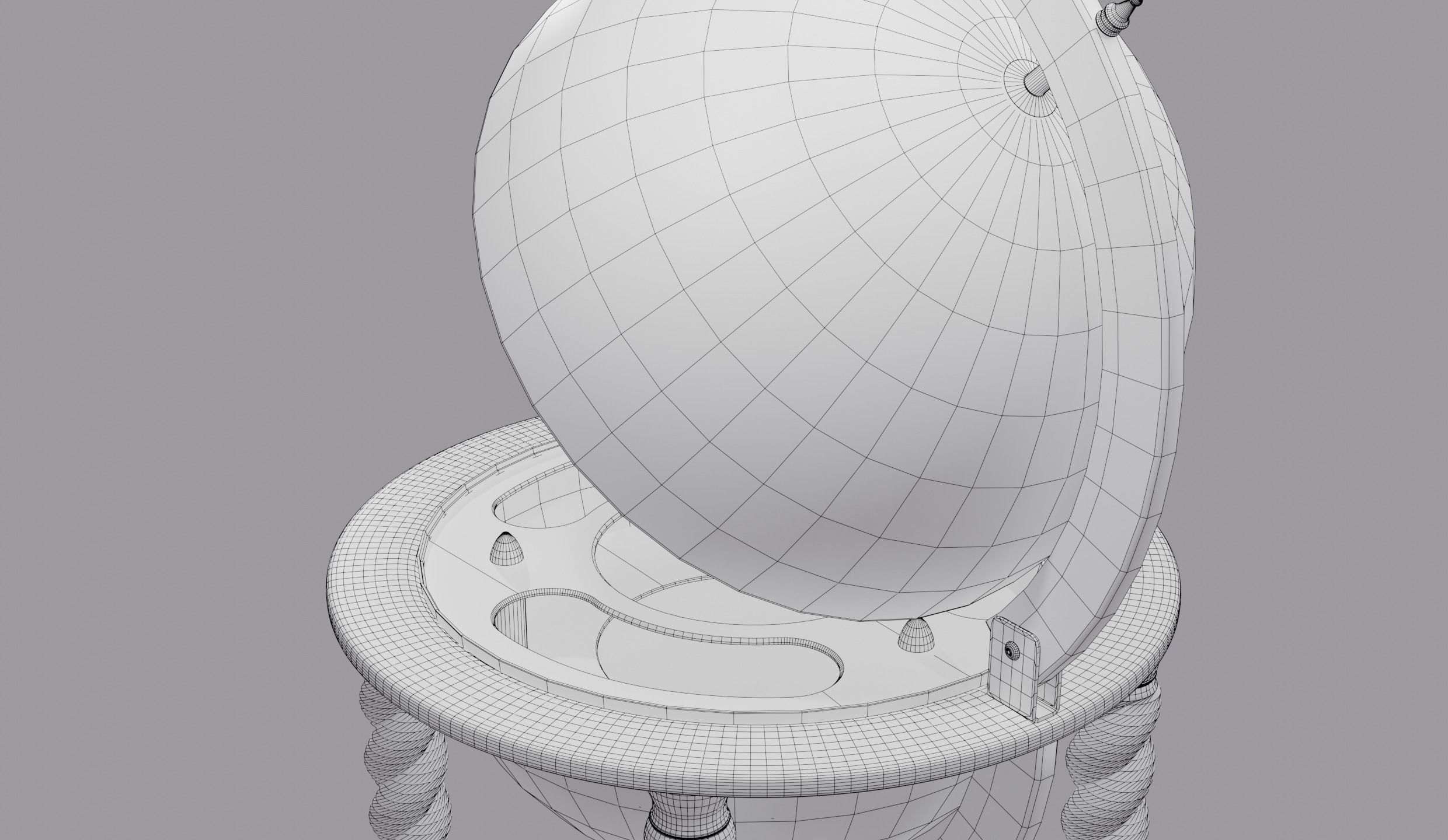 Globe for alcohol 3D model_4