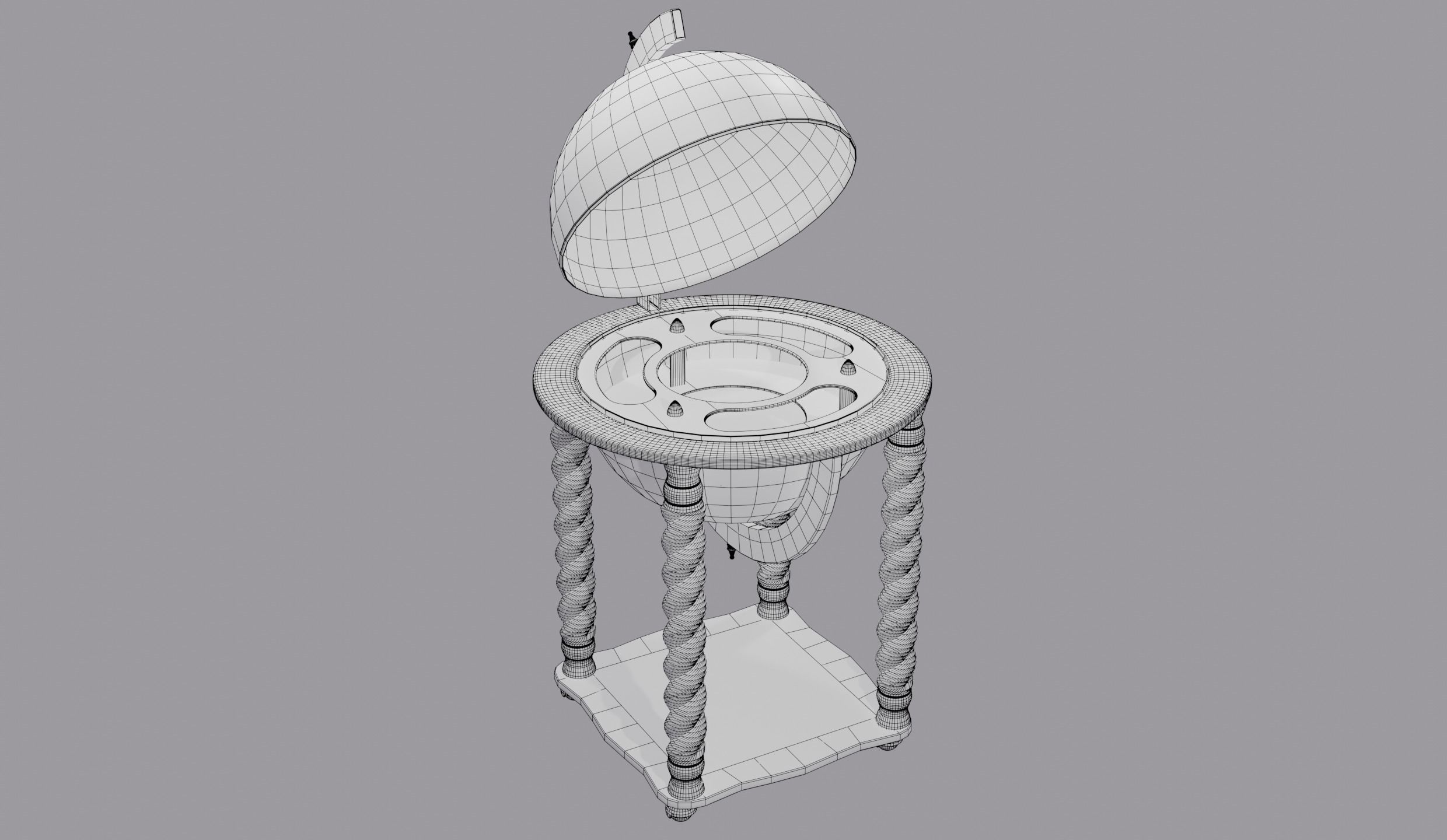 Globe for alcohol 3D model_3