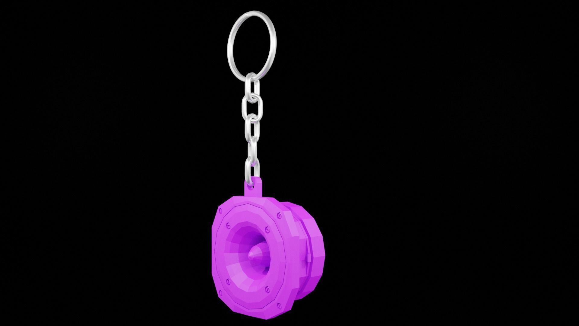 Speaker Woofer keys low poly - print 3d Free 3D print model_18