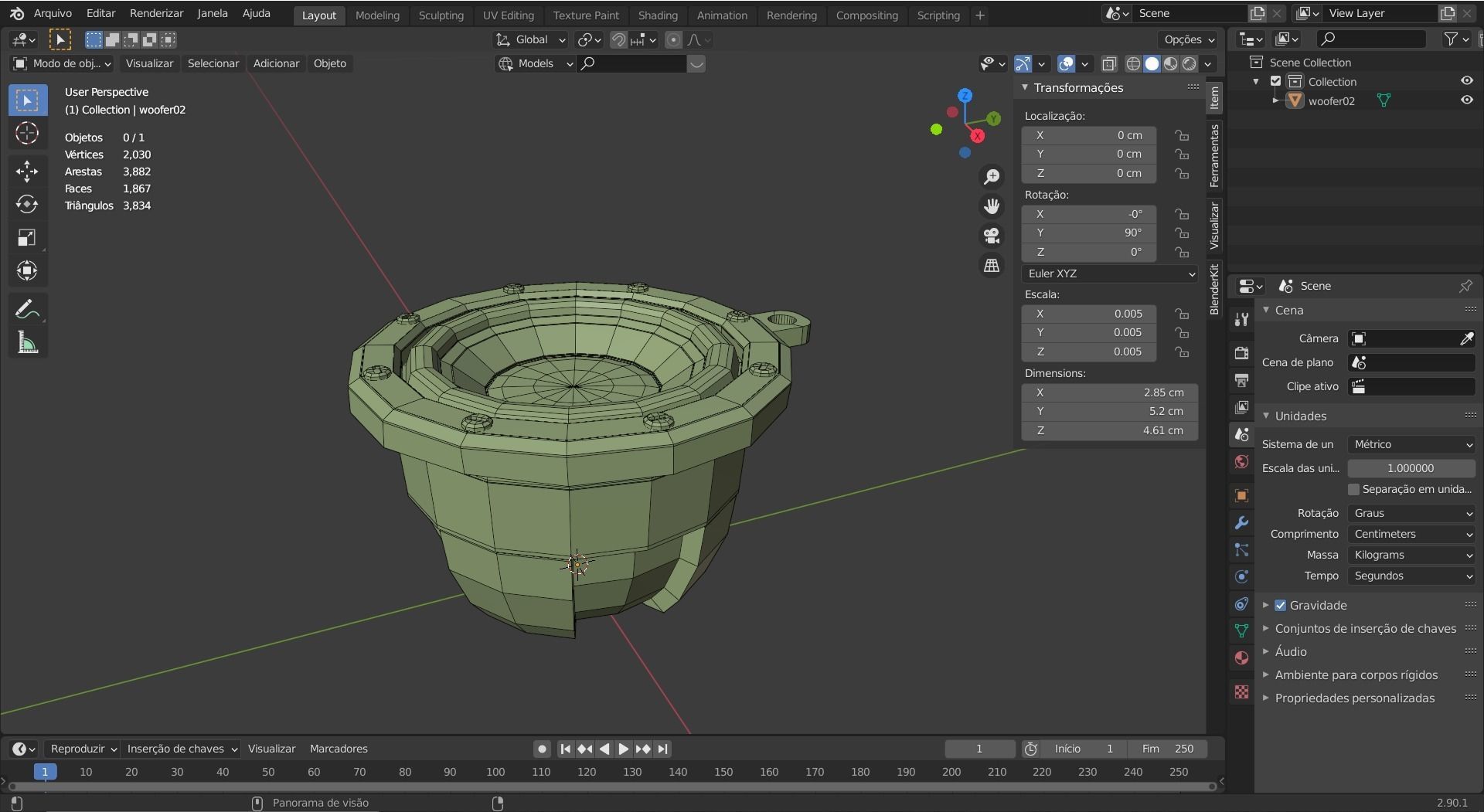Speaker Woofer keys low poly - print 3d Free 3D print model_23