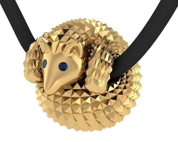 pendant hedgehog 3D print model
