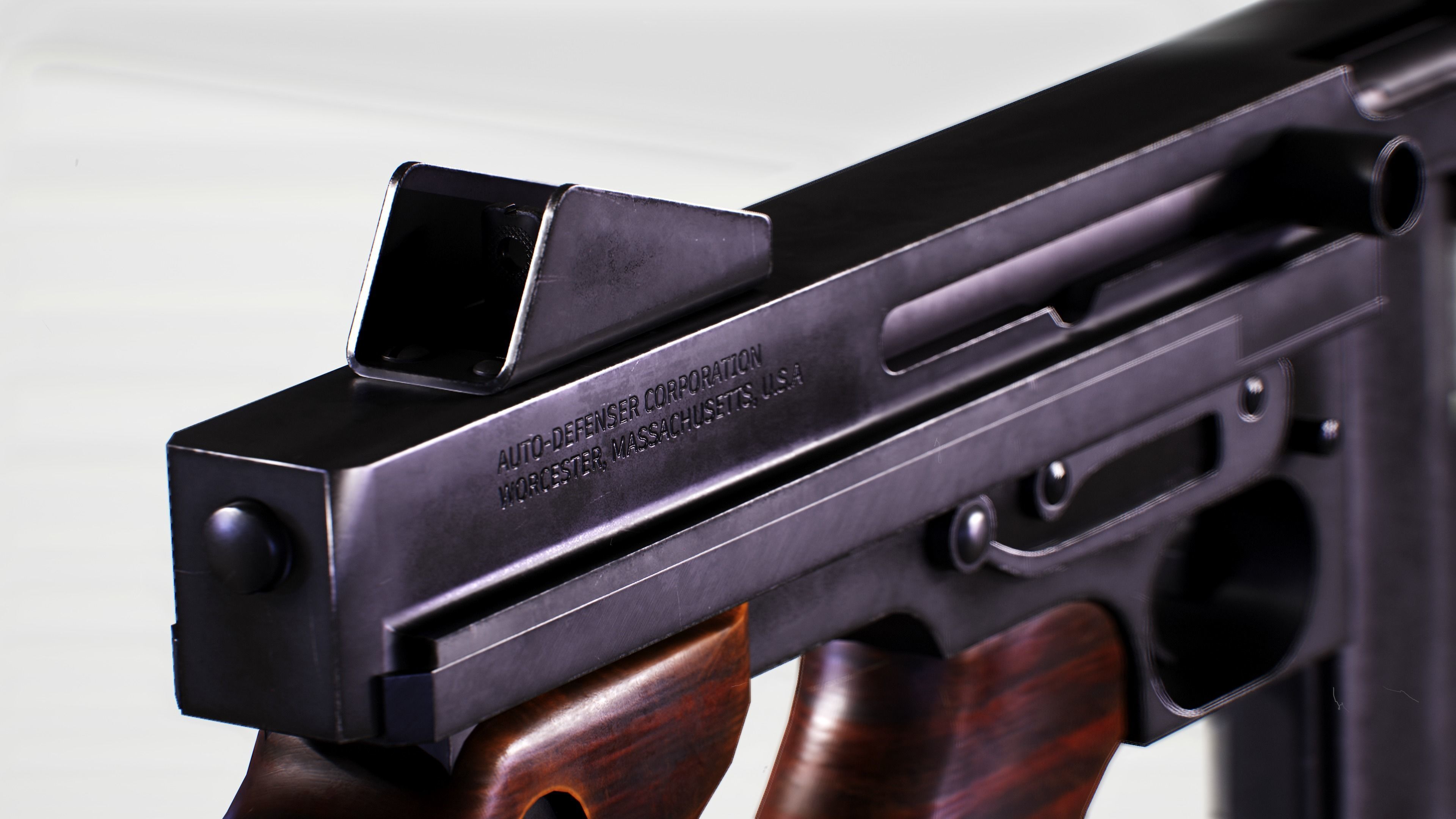 M1 THOMPSON - II WOLRD WAR - EUA ARMY Low-poly 3D model_3