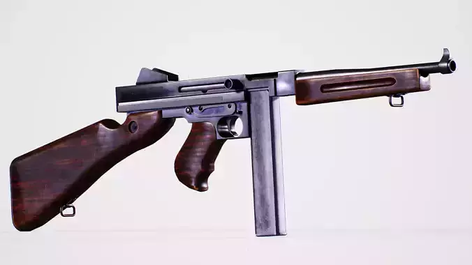 M1 THOMPSON - II WOLRD WAR - EUA ARMY Low-poly 3D model