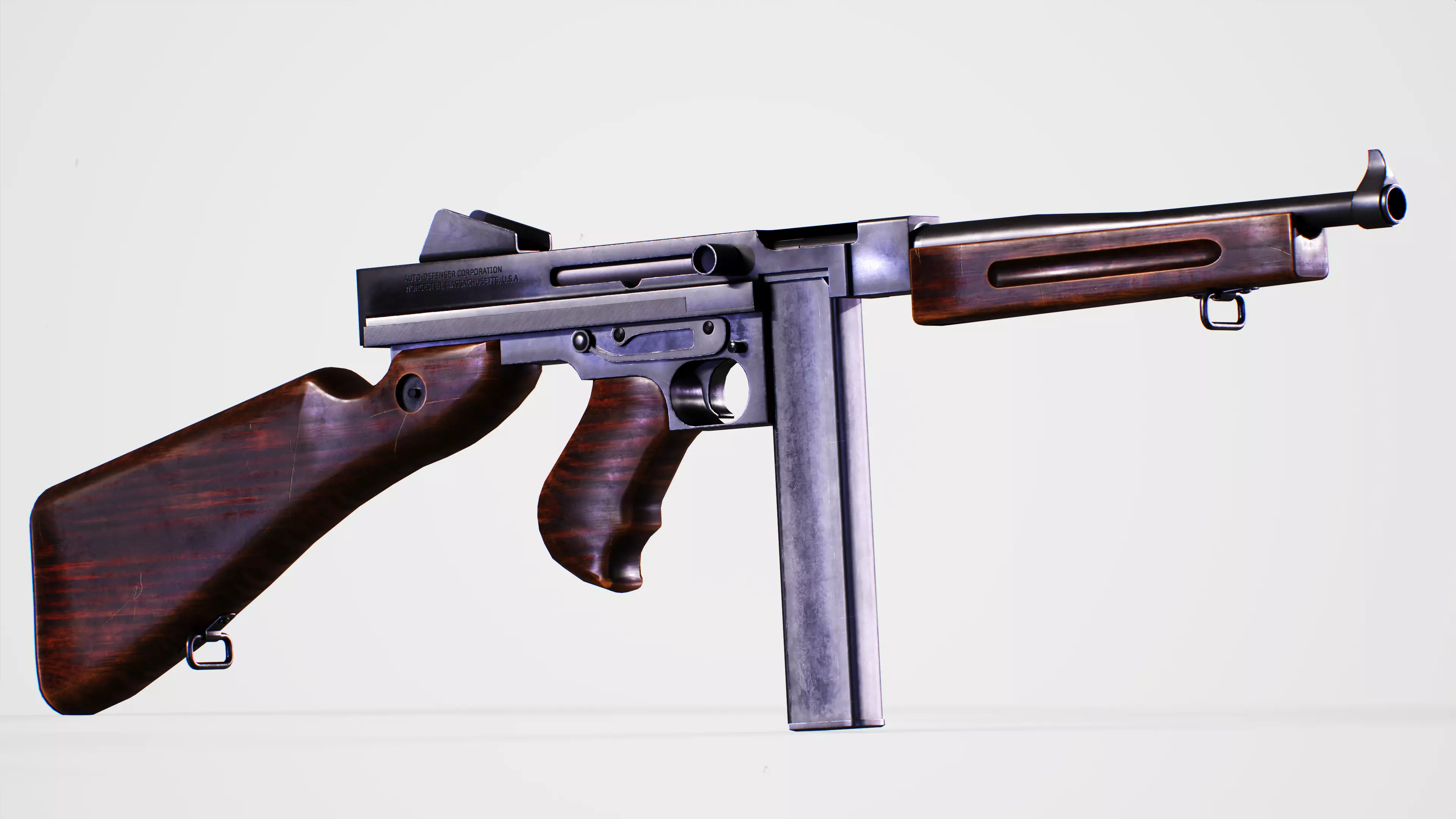 M1 THOMPSON - II WOLRD WAR - EUA ARMY Low-poly 3D model_0