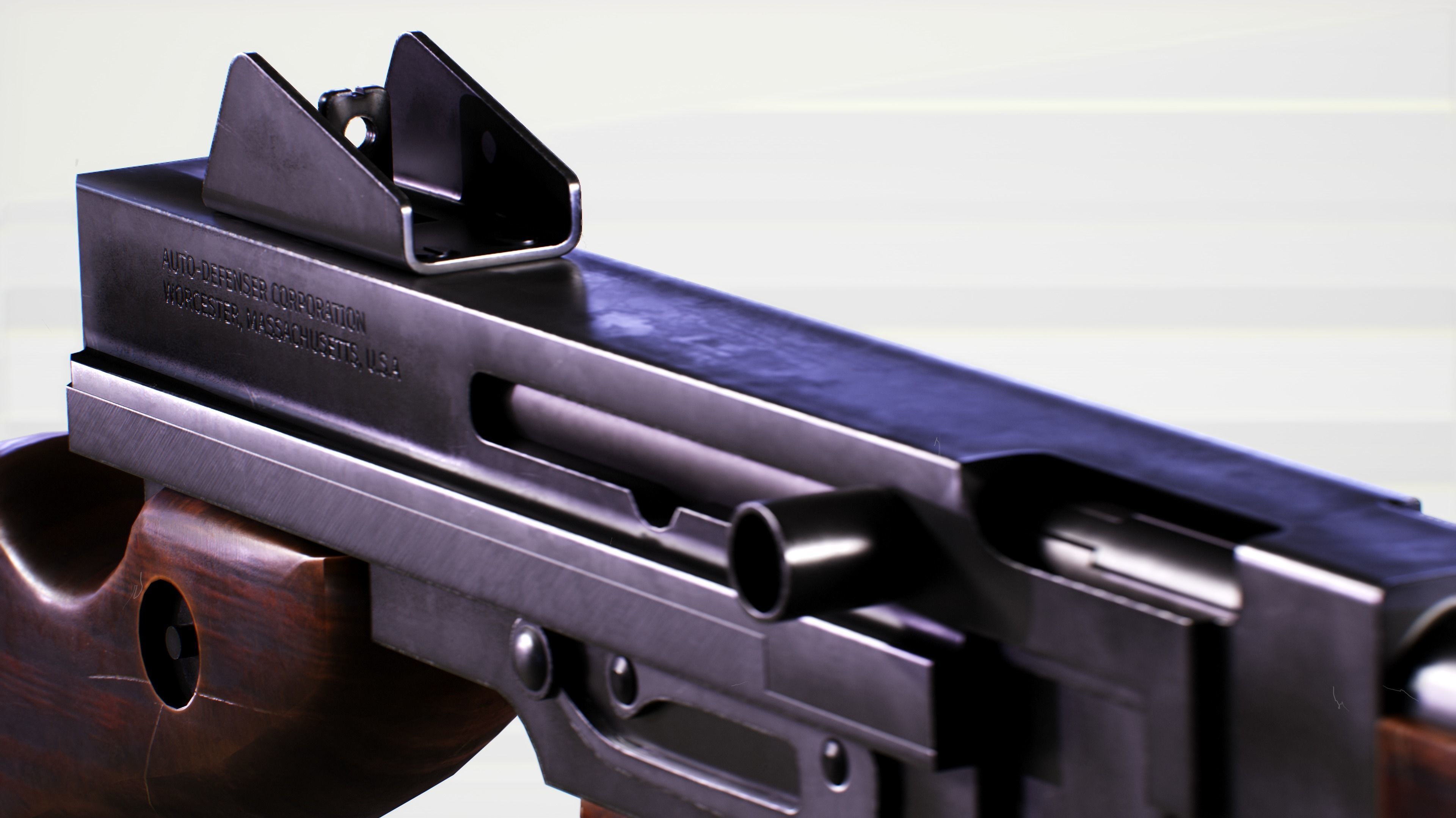 M1 THOMPSON - II WOLRD WAR - EUA ARMY Low-poly 3D model_5