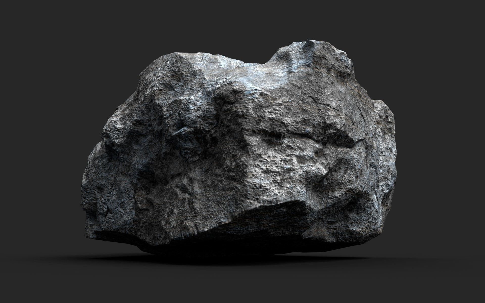 Rock 16-1 Low-poly 3D model_4