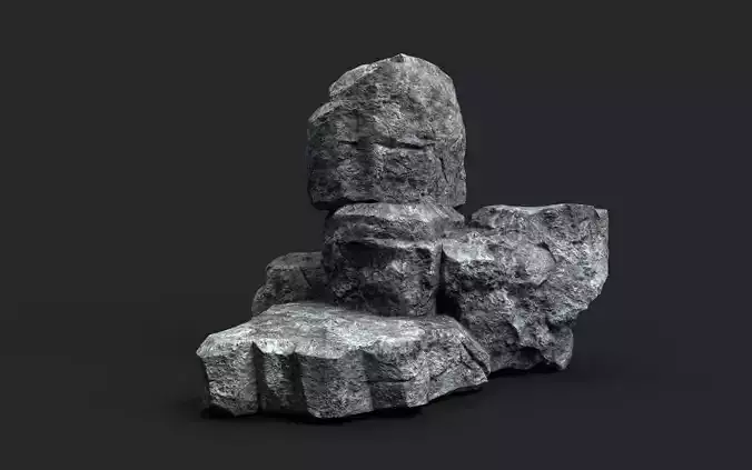 Rock 16-2 Low-poly 3D model