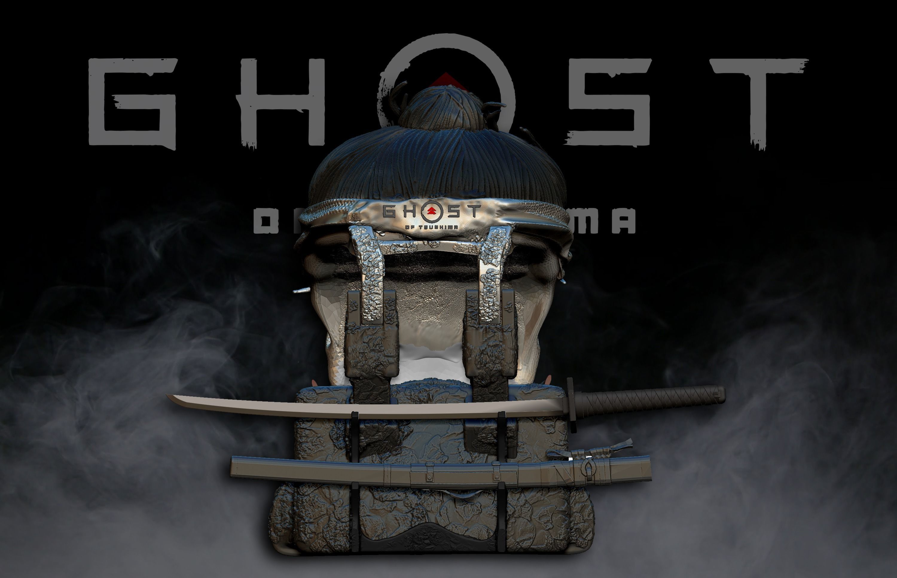 Ghost Of Tsushima Gaming Controller Holder – Samurai Mask Stand For PS5/PS4 Controllers