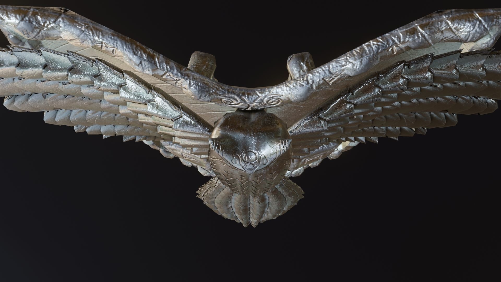 Owl Shield Low-Poly 3D Model  Low-poly 3D model_3