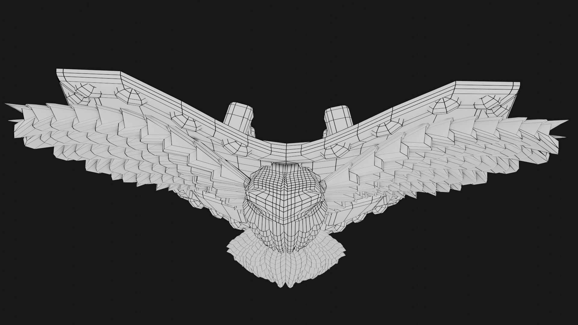 Owl Shield Low-Poly 3D Model  Low-poly 3D model_7