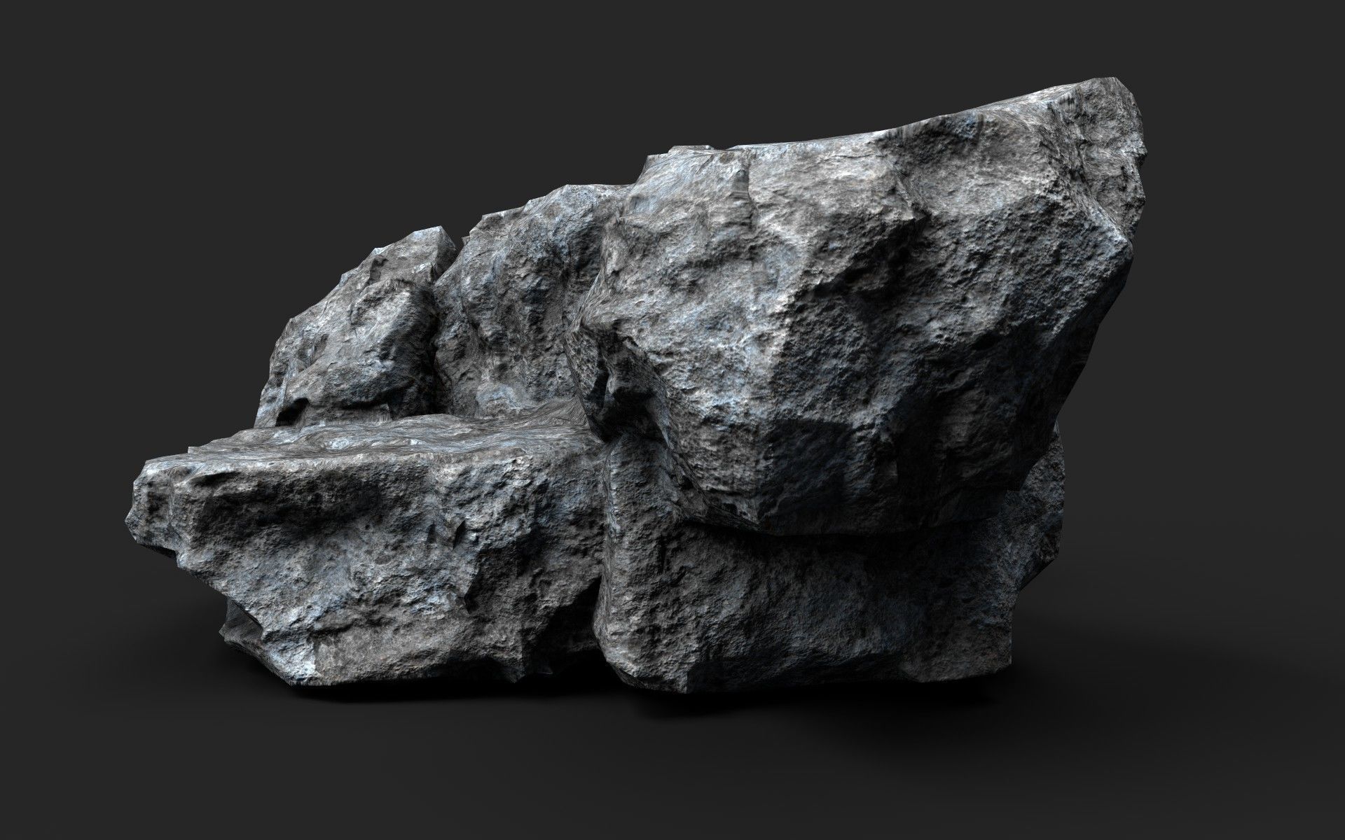 Rock 16-4 Low-poly 3D model_1
