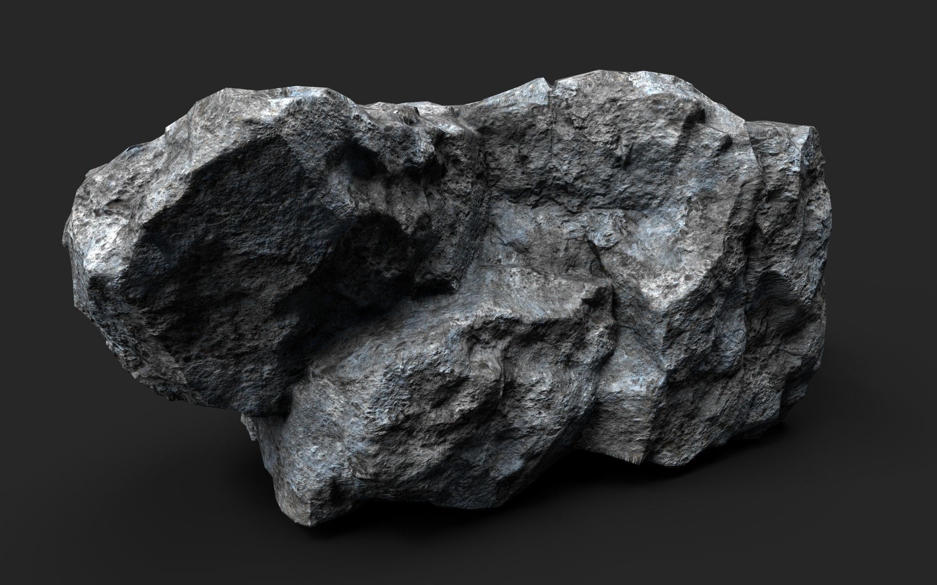 Rock 16-4 Low-poly 3D model_3