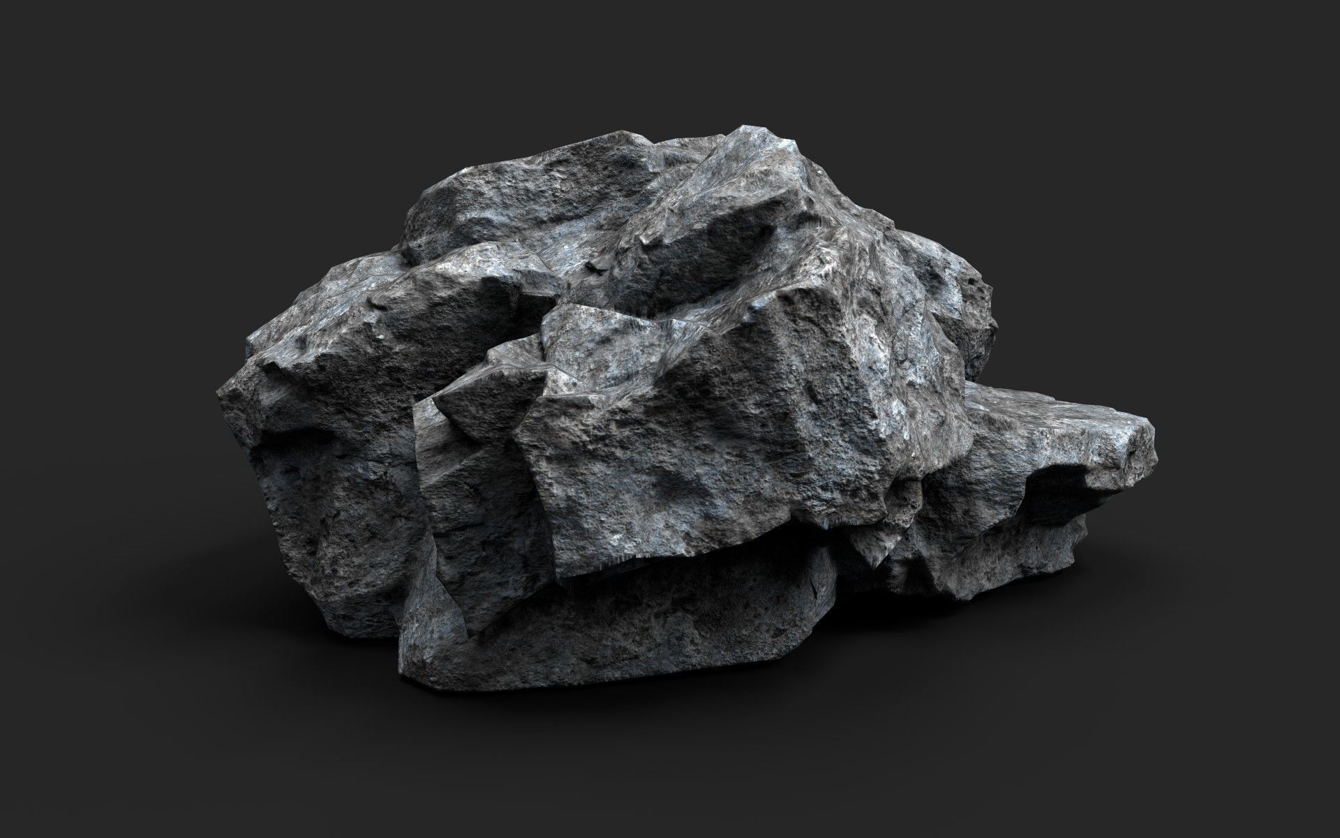 Rock 16-4 Low-poly 3D model_6