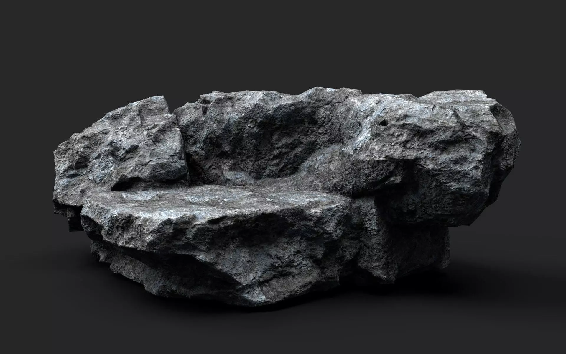 Rock 16-4 Low-poly 3D model_0