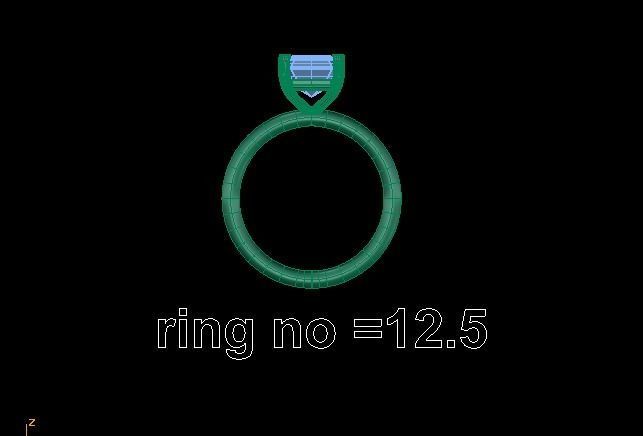 Emerald Cut Ring 3D print model_3