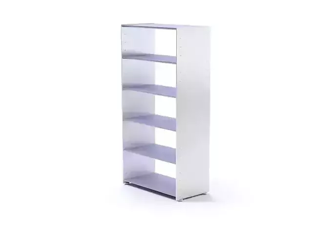 Shelves Free Standing Five Level White Modular