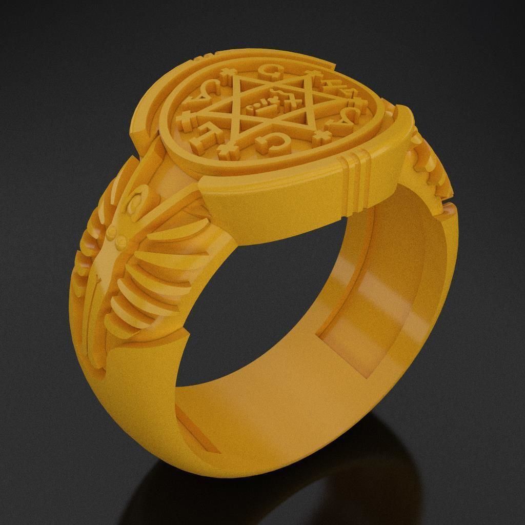 King Solomon ring  3D print model_3